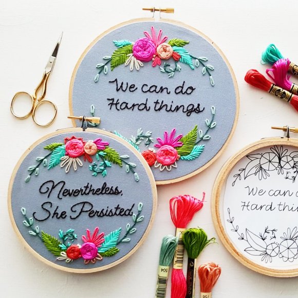 SALE! NWT Jessica Long Embroidery | “Words to Bloom By Embroidery” Kit - Picture 1 of 6
